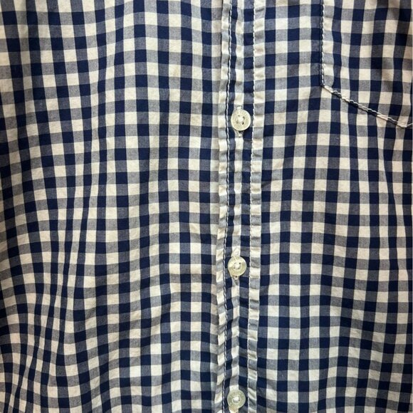 Tommy Hilfiger Youth Long Sleeve Button Up Shirt Large Navy White Gingham Casual - Picture 7 of 13